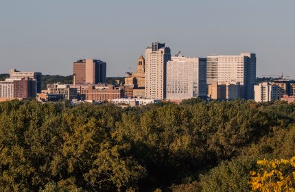 Aerial View of Rochester, Minnesota Skyline