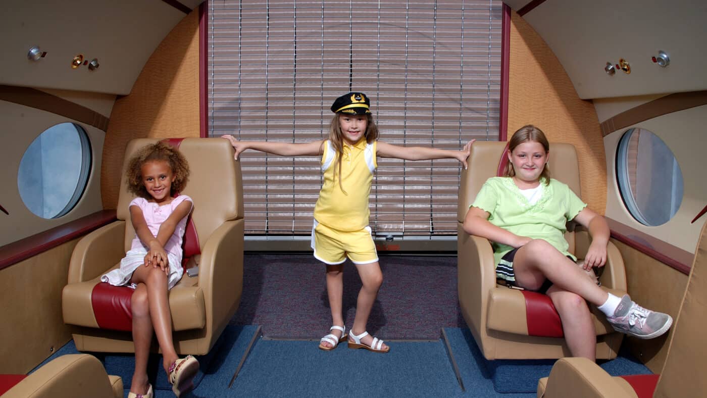 Appleton Building for Kids - Gulfstream Jet Interior with Three Children
