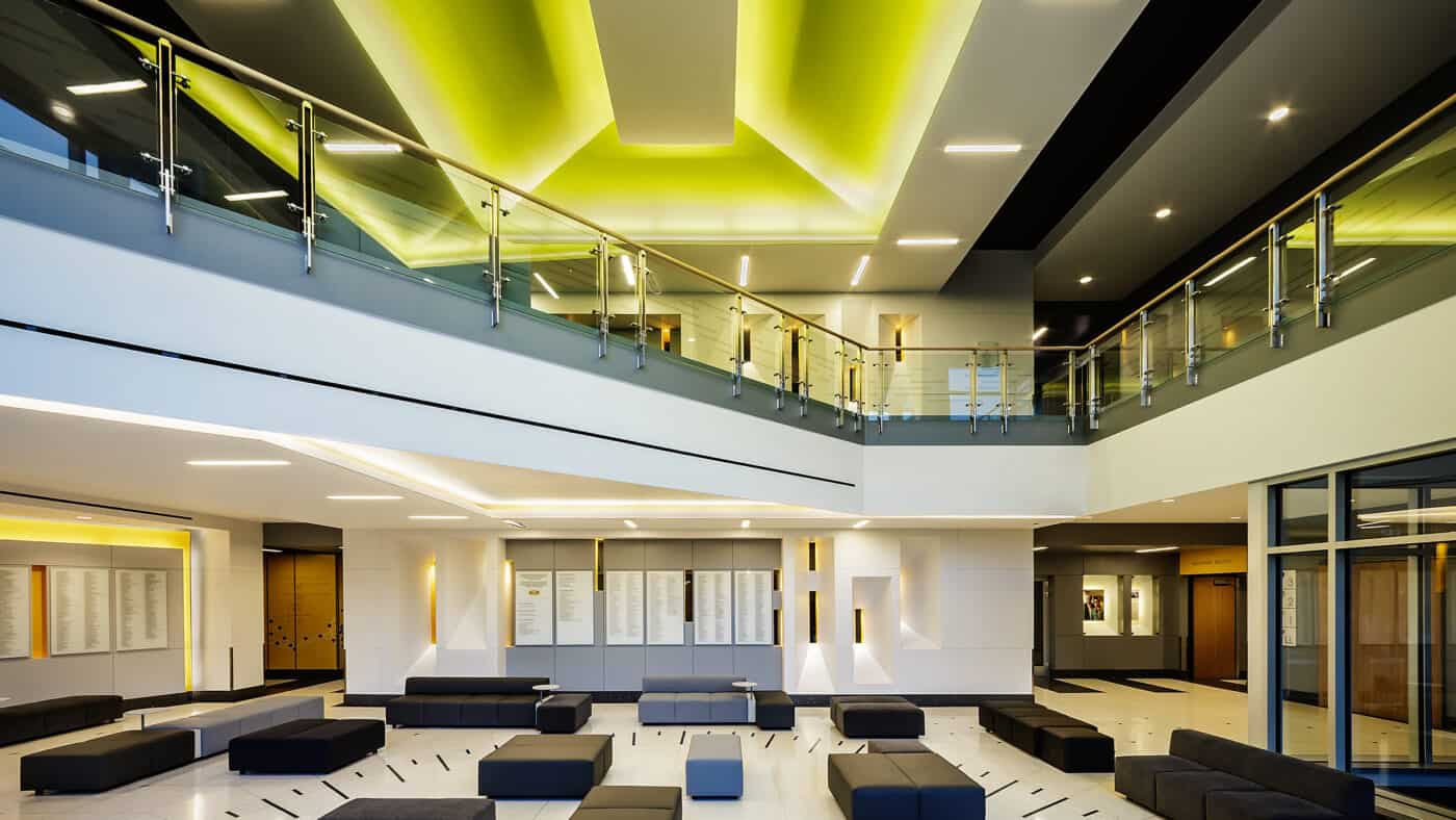 North Park University - Johnson Center for Science and Community Life Lobby Seating and Balcony