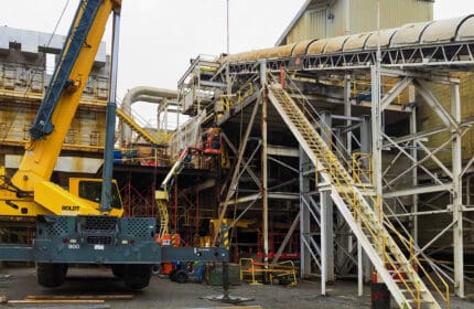 St. Paul Park Refinery - Exterior Conveyor System, Boldt Equipment During Construction