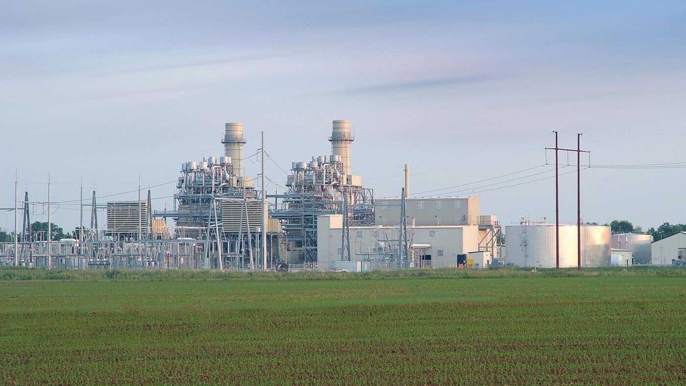 Wisconsin Public Service - Fox Energy Center Natural Gas-Fired Electrical Power Plant Exterior View of Plant on Site
